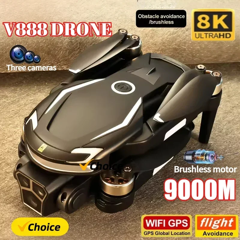 Drone Rc Harness - New V888 Drone 8K GPS Triple