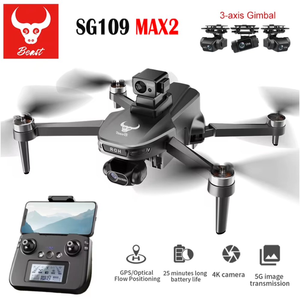 Drone Rc Gps - SG109 MAX2 Professional FPV 8K Camera