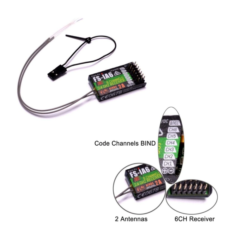 Flysky FS-IA6 Receiver 6CH Dua - đánh giá và giá Fpv Antenna Receiver