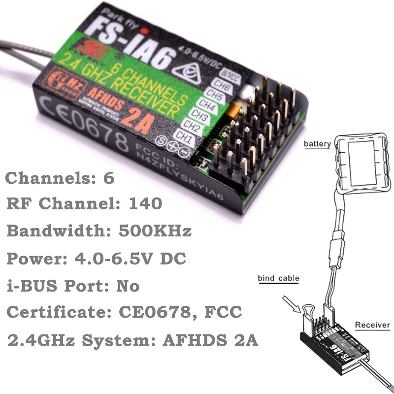 Flysky FS-IA6 Receiver 6CH Dua - đánh giá và giá Fpv Antenna Receiver