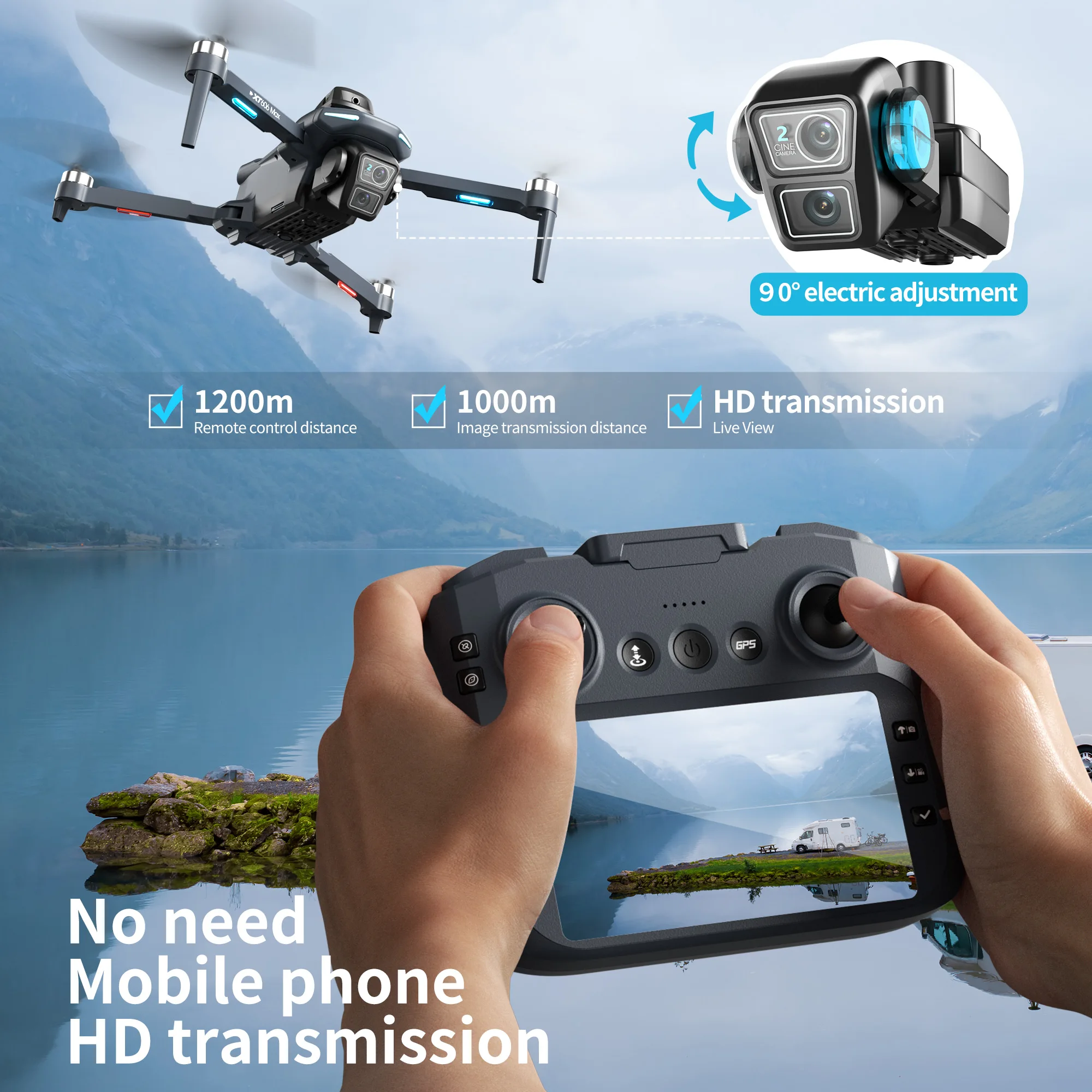 Lenovo XT606 Drone Professiona - đánh giá và giá Drone Rc Harness