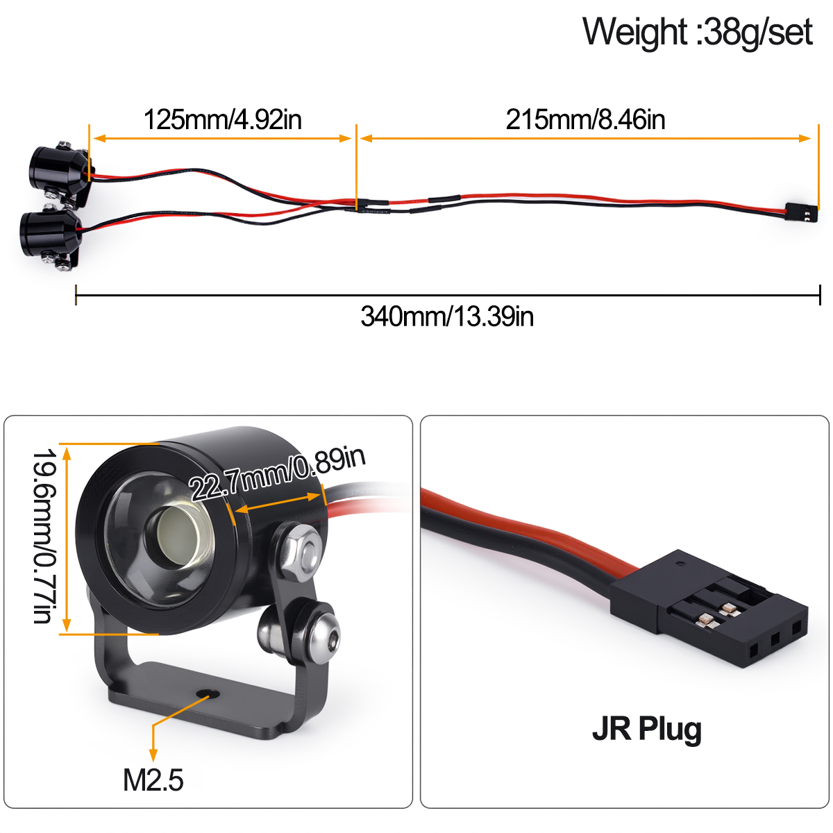 RC Car LED Light Headlight Spo - đánh giá và giá Drone Lidi Rc