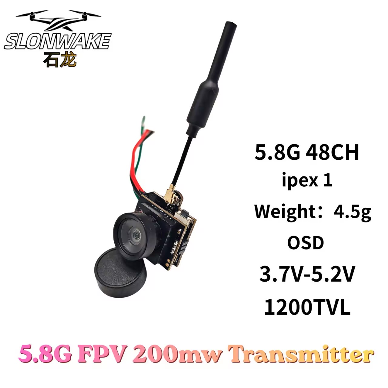SLONWAKE 5.8G Analog Video Tra - đánh giá và giá Drone Rc With Camera