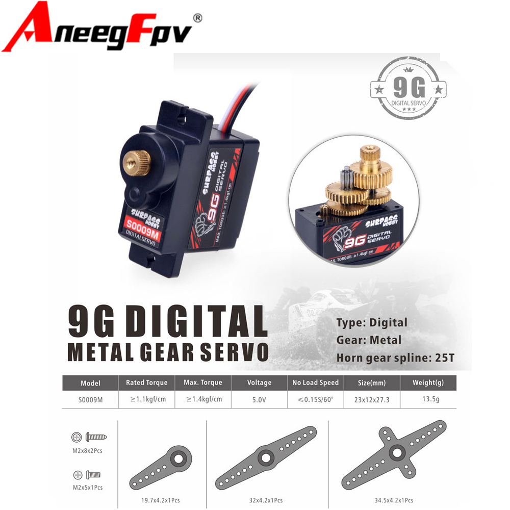 SURPASS HOBBY S0009M 9g Metal  - đánh giá và giá Drone With Rc 2