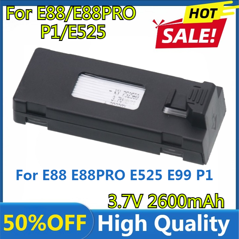 E88 Battery 3.7V 2600mAh Lipo  - đánh giá và giá Drone Rc E99 Pro