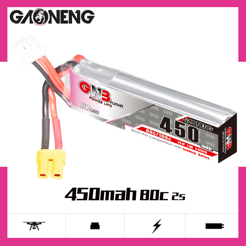 GNB LiPo Battery HV 2S 7.6V 45 - đánh giá và giá Drone Rc Board