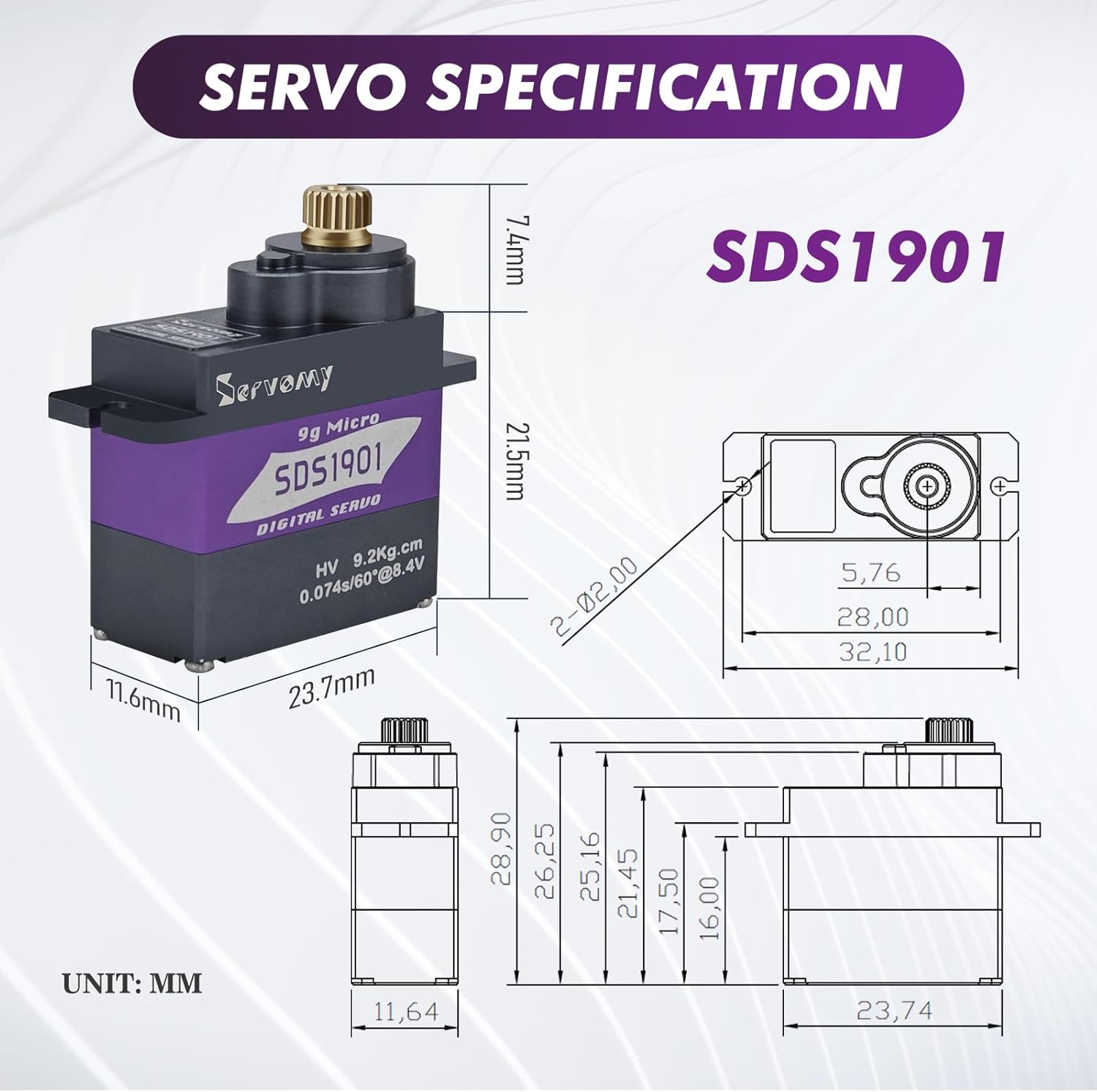 SERVOMY-SDS1901 Digital 9G Mic - đánh giá và giá Drone And Car