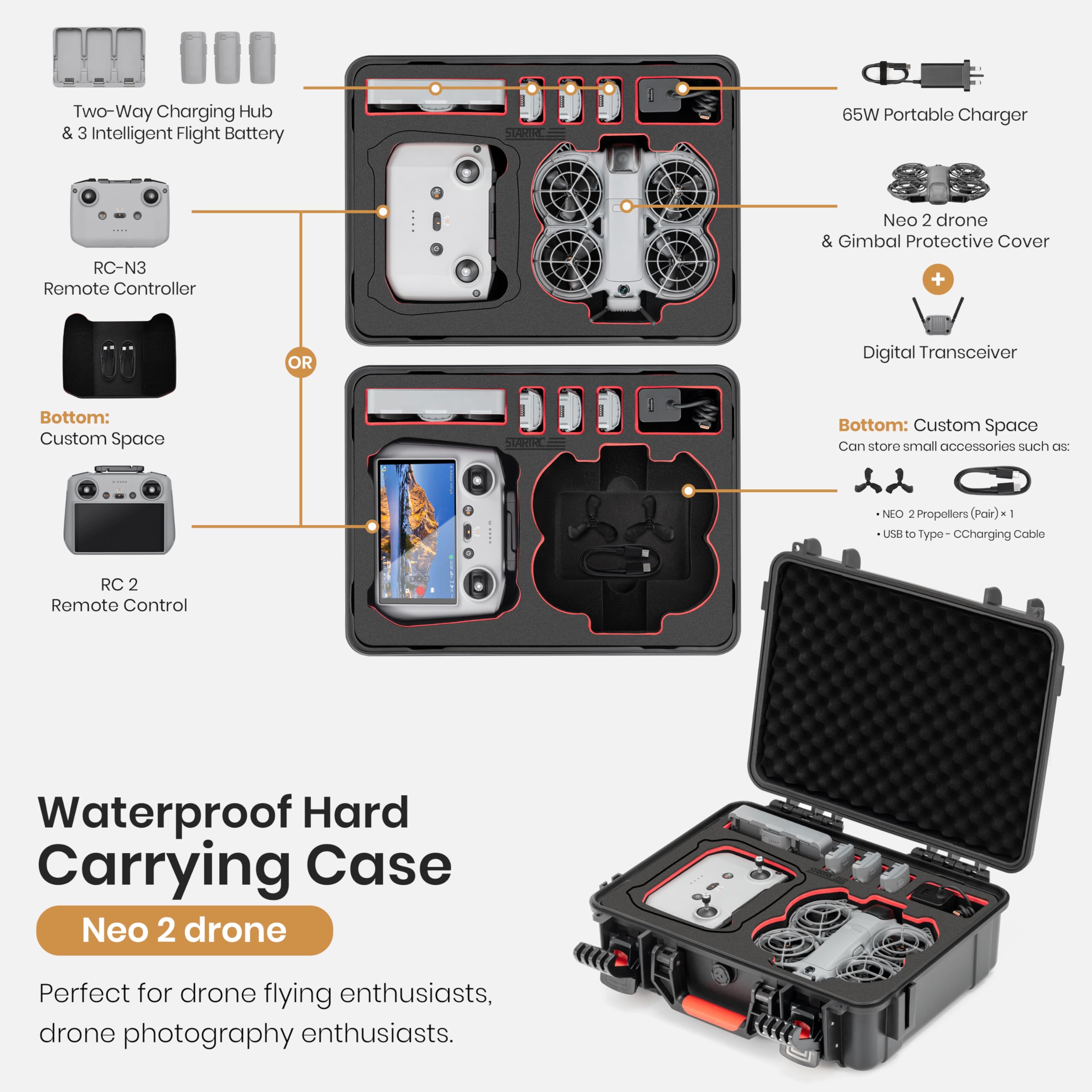 STARTRC Waterproof Hard Carryi - đánh giá và giá Drone Neo Rc