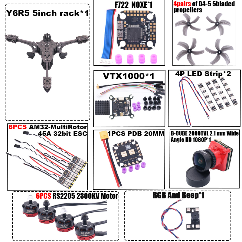B-CUBE Y6R5 5inch FPV Drone Fr - đánh giá và giá Drone Frame 5 Inch