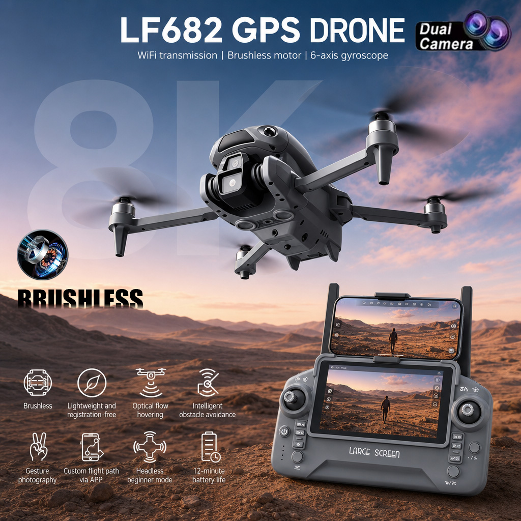 New LF682 Drone 8K Dual Camera - đánh giá và giá Drone Rc Harness