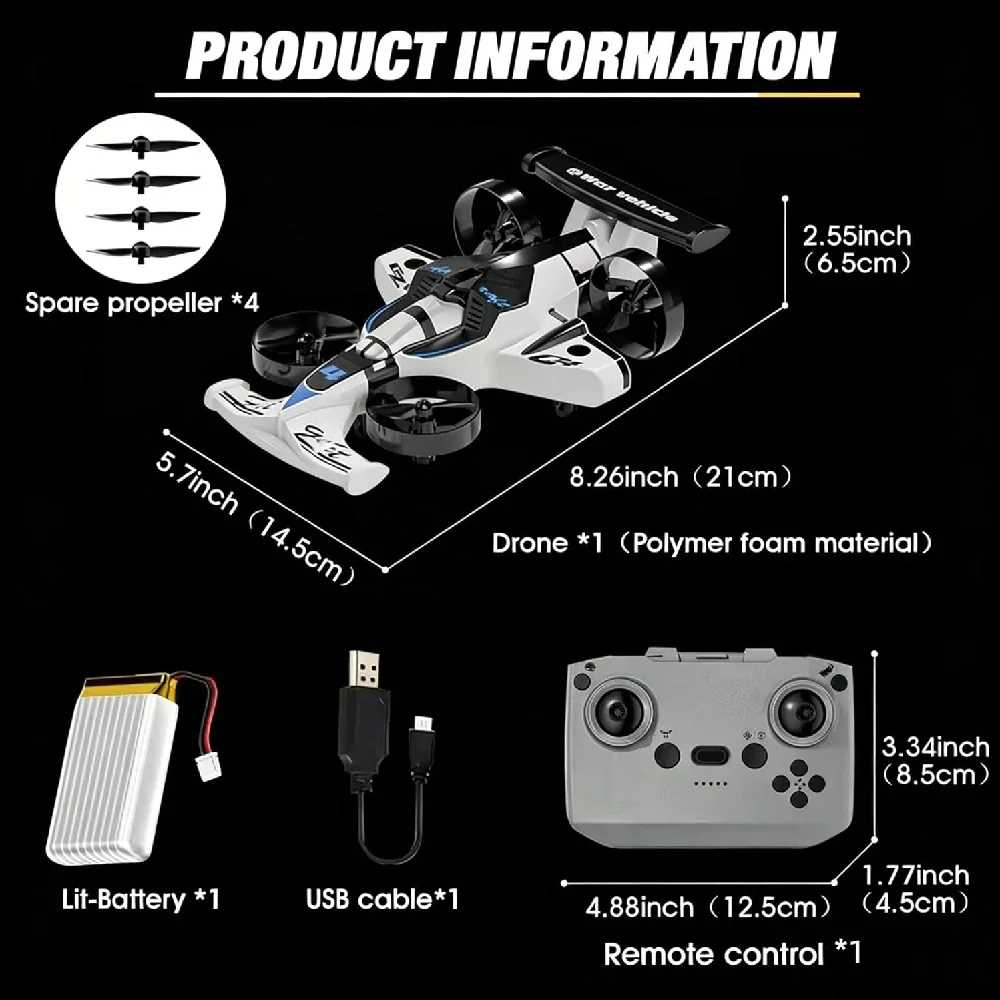 2 in 1 RC Flying Drone Car Dua - đánh giá và giá Drone Rc Land